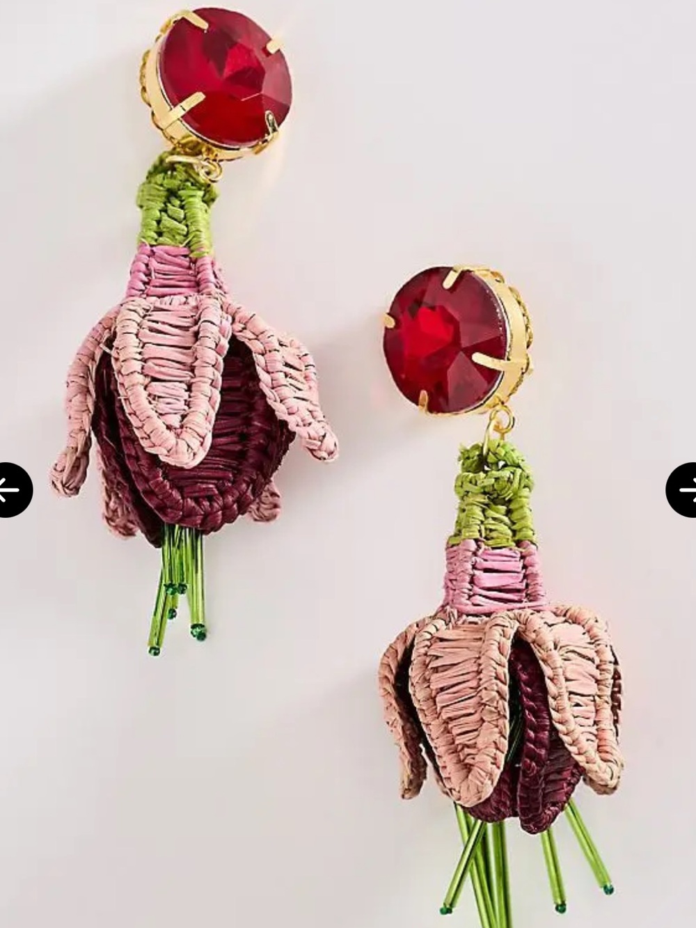 Mercedes Salazar Floral Drop Clip-On Earrings